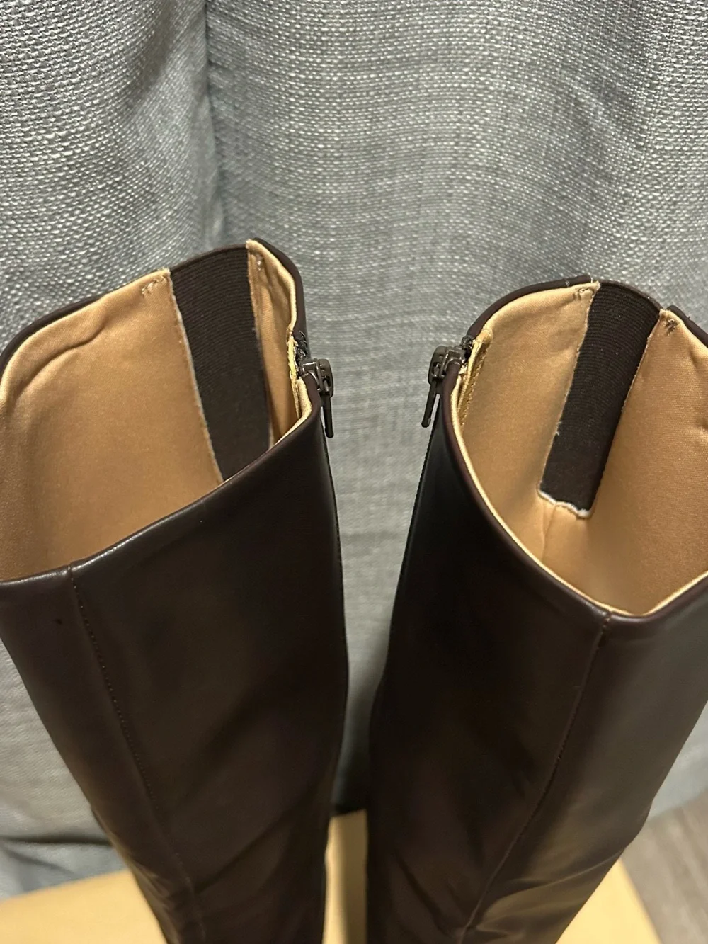 BareTraps Over-the-Knee Boots in Dark Brown Faux Leather